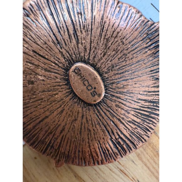 Chicos Tribal Look Copper Pendant Necklace With Beaded Accents & Adjustable Cord - Picture 4 of 9